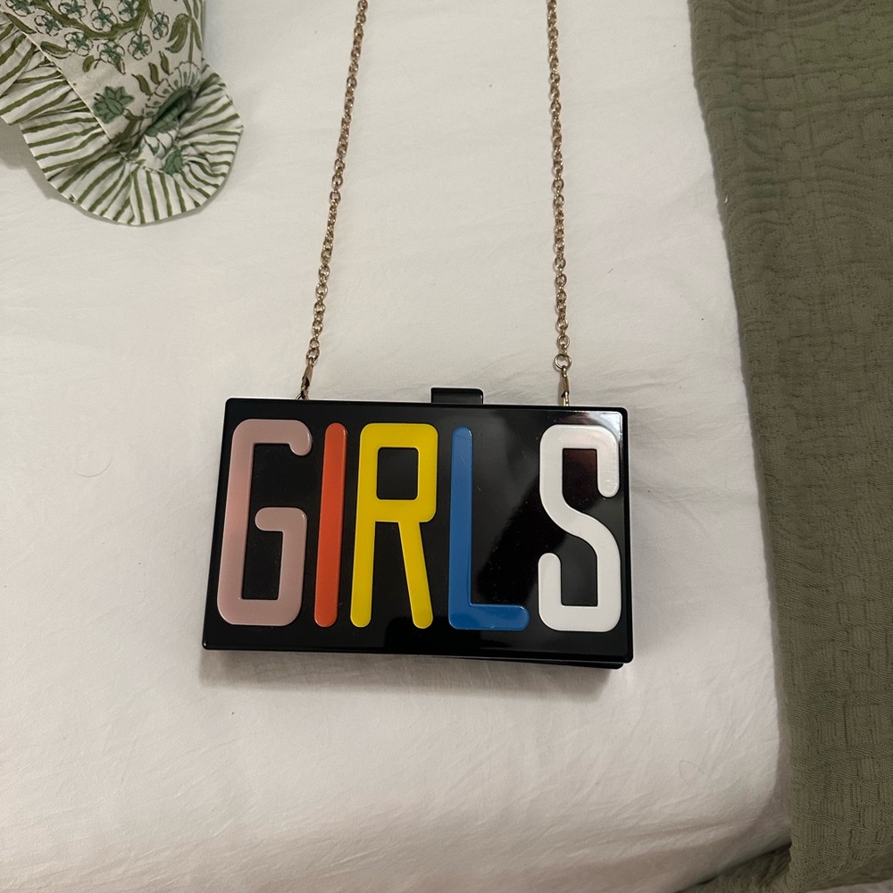 Colorful Acrylic 'GIRLS' Box Clutch